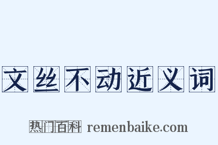 文丝不动近义词是什么意思的图片